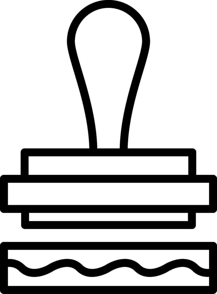 Stamp Line Icon Design vector