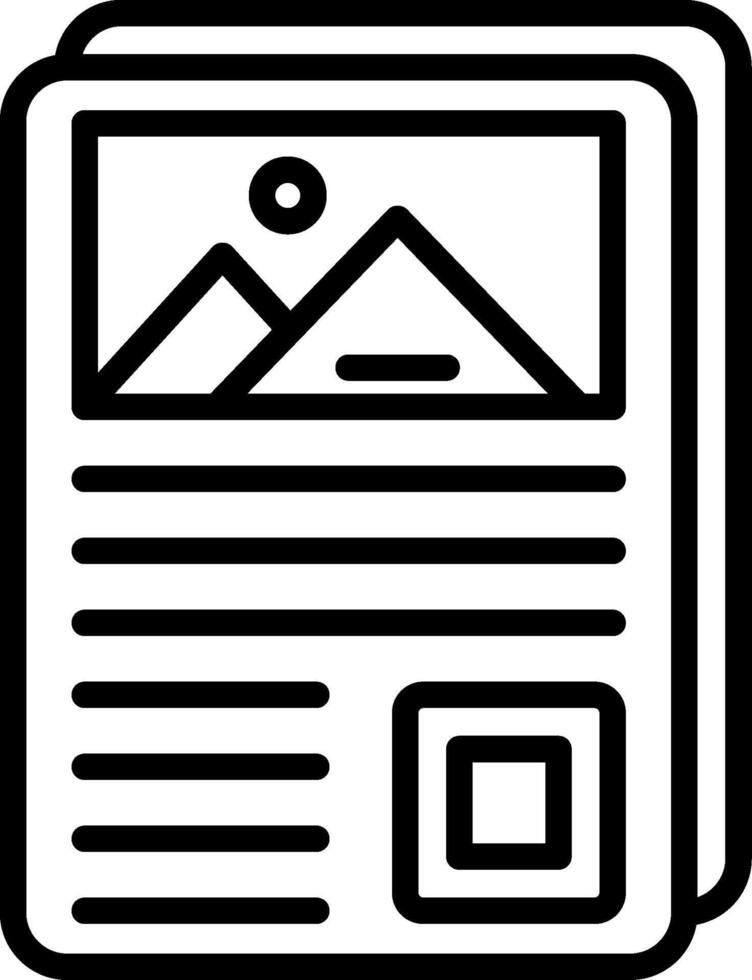 Poster Line Icon Design vector