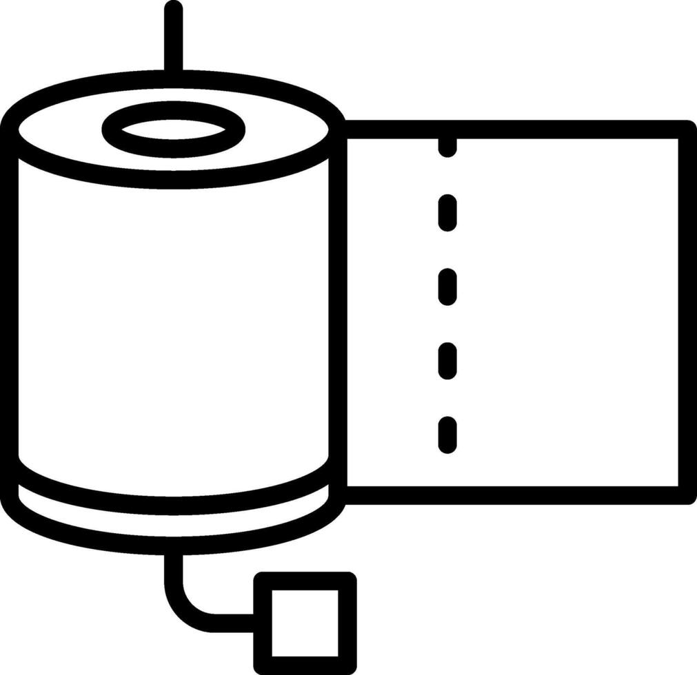 Toilet Paper Line Icon Design vector