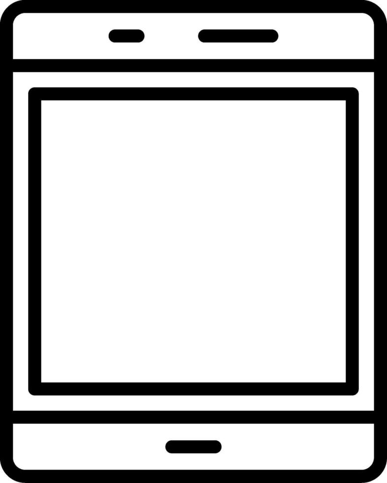 Tablet Line Icon Design vector
