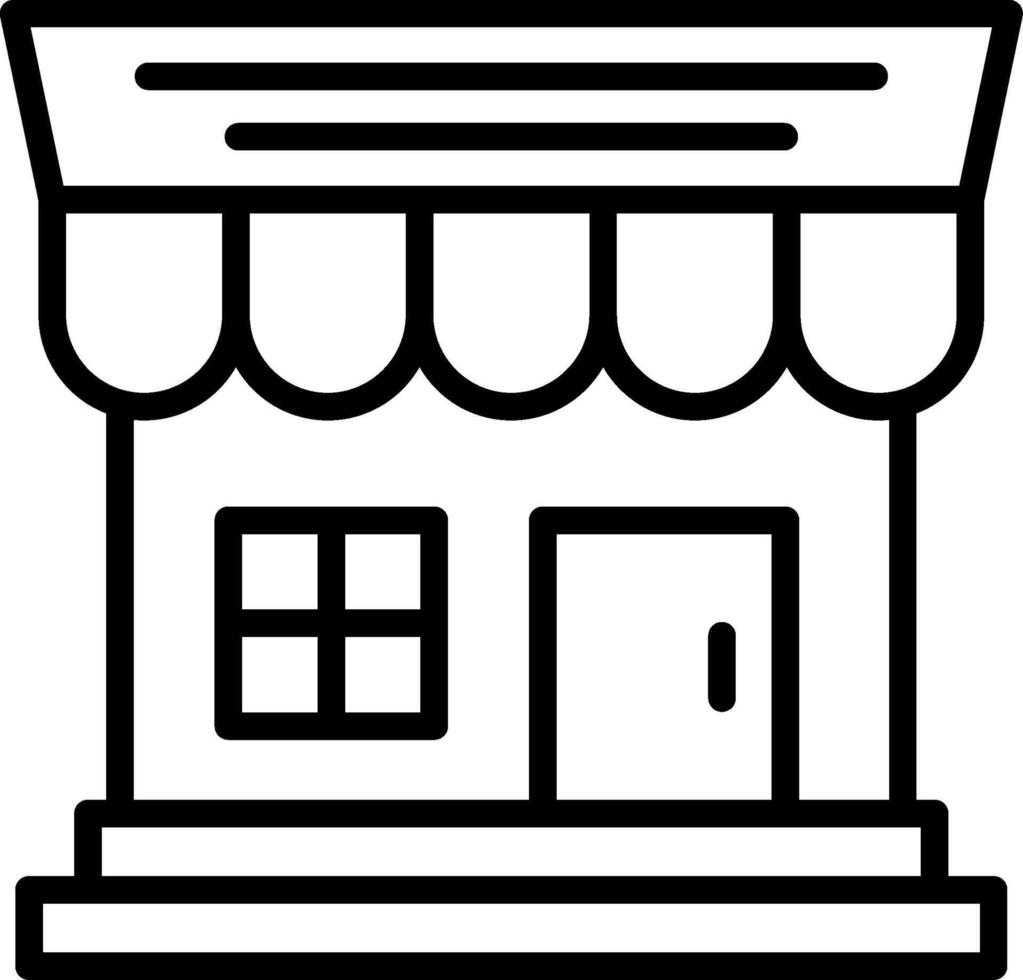 Shop Line Icon Design vector