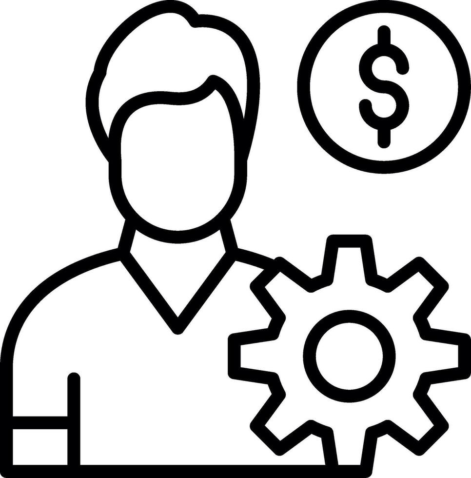 Management Line Icon Design vector