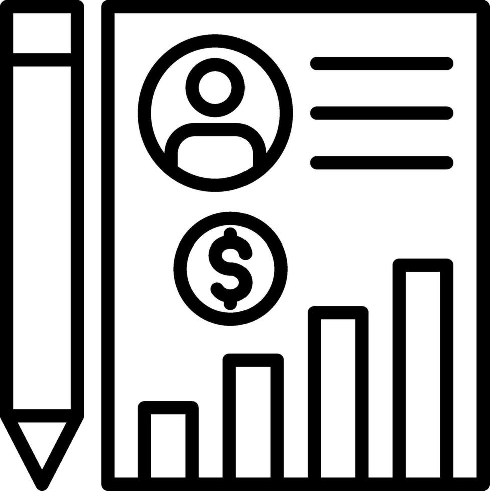 Portfolio Line Icon Design vector