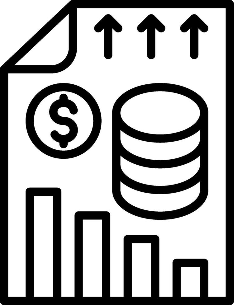 Investment Line Icon Design vector