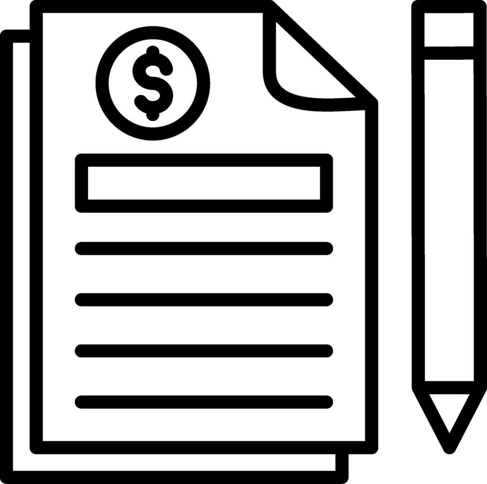 Statement Line Icon Design vector