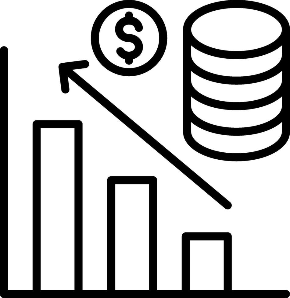 Profit Line Icon Design vector