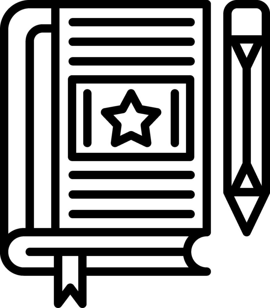 Book Line Icon Design vector