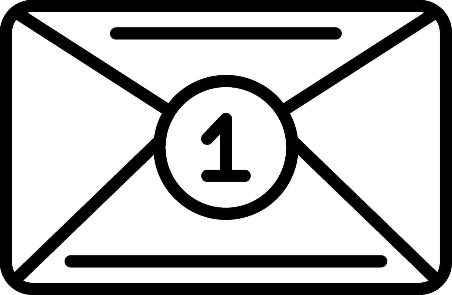Mail Line Icon Design vector