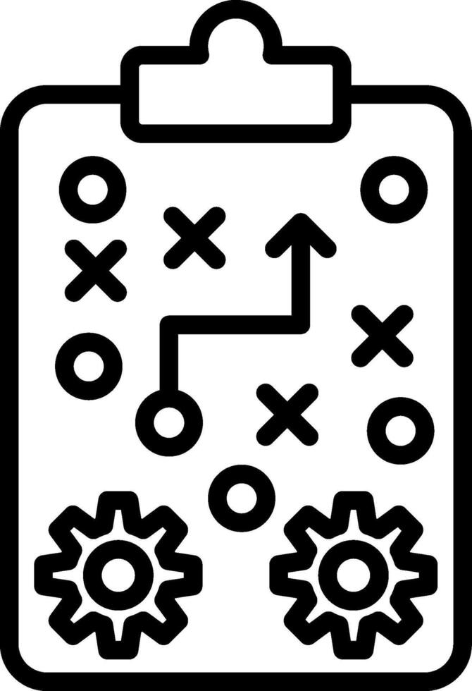 Strategy Line Icon Design vector