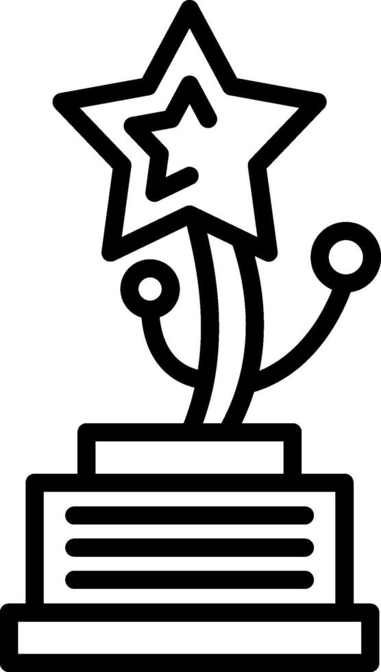 Trophy Line Icon Design vector