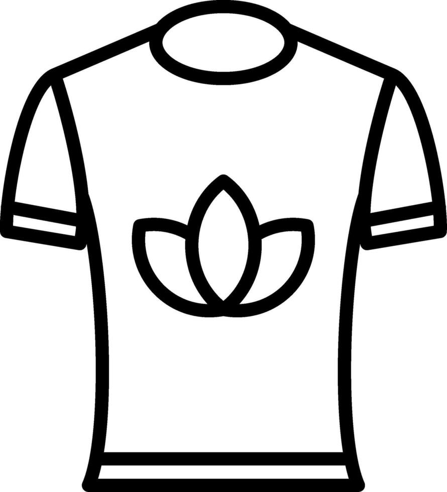 T Shirt Line Icon Design vector
