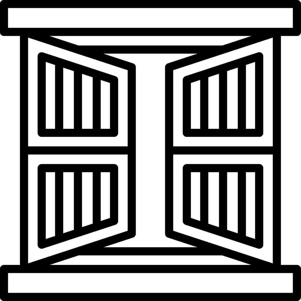 Window Line Icon Design vector