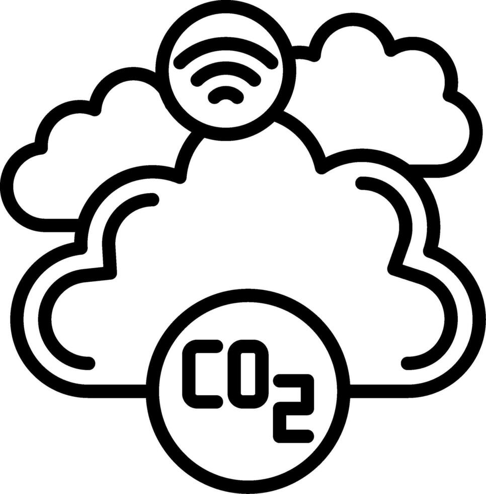 Co2 Line Icon Design vector