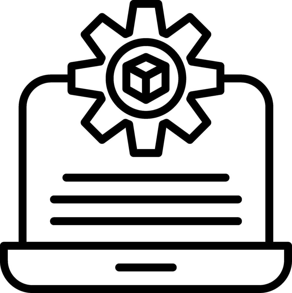 Simulation Line Icon Design vector
