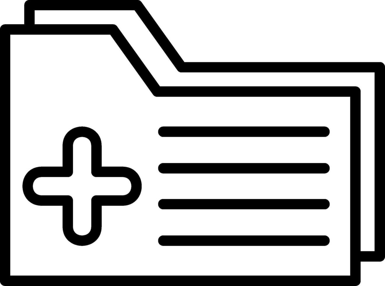 Folder Line Icon Design vector