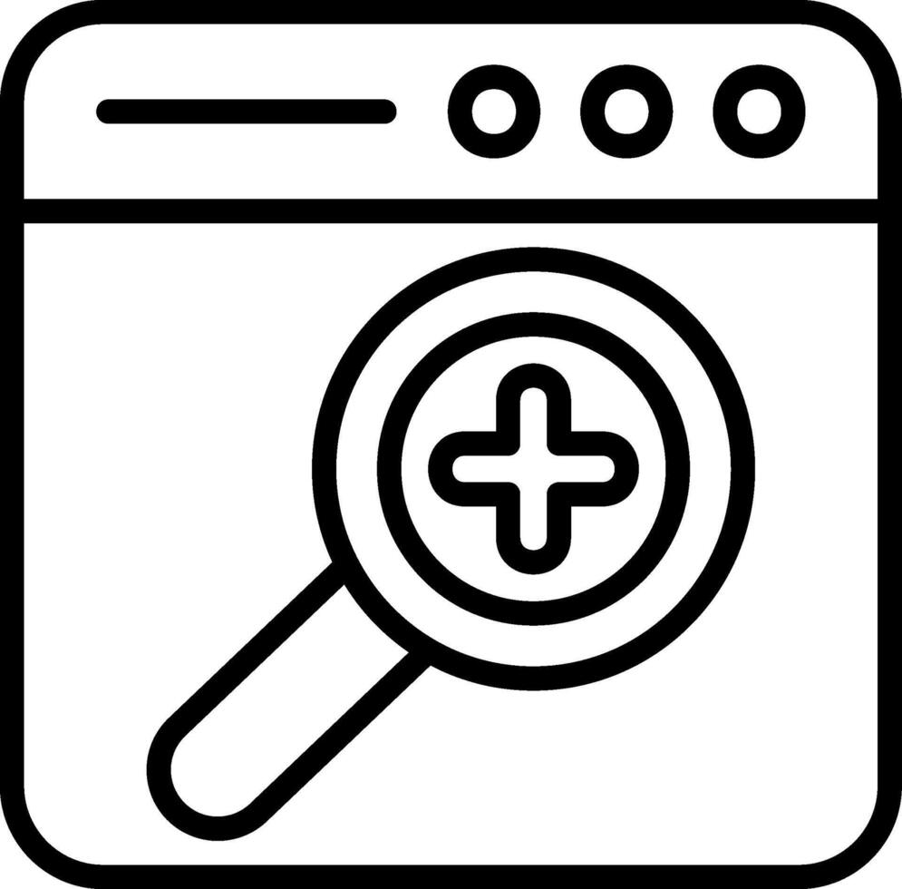 Search Line Icon Design vector