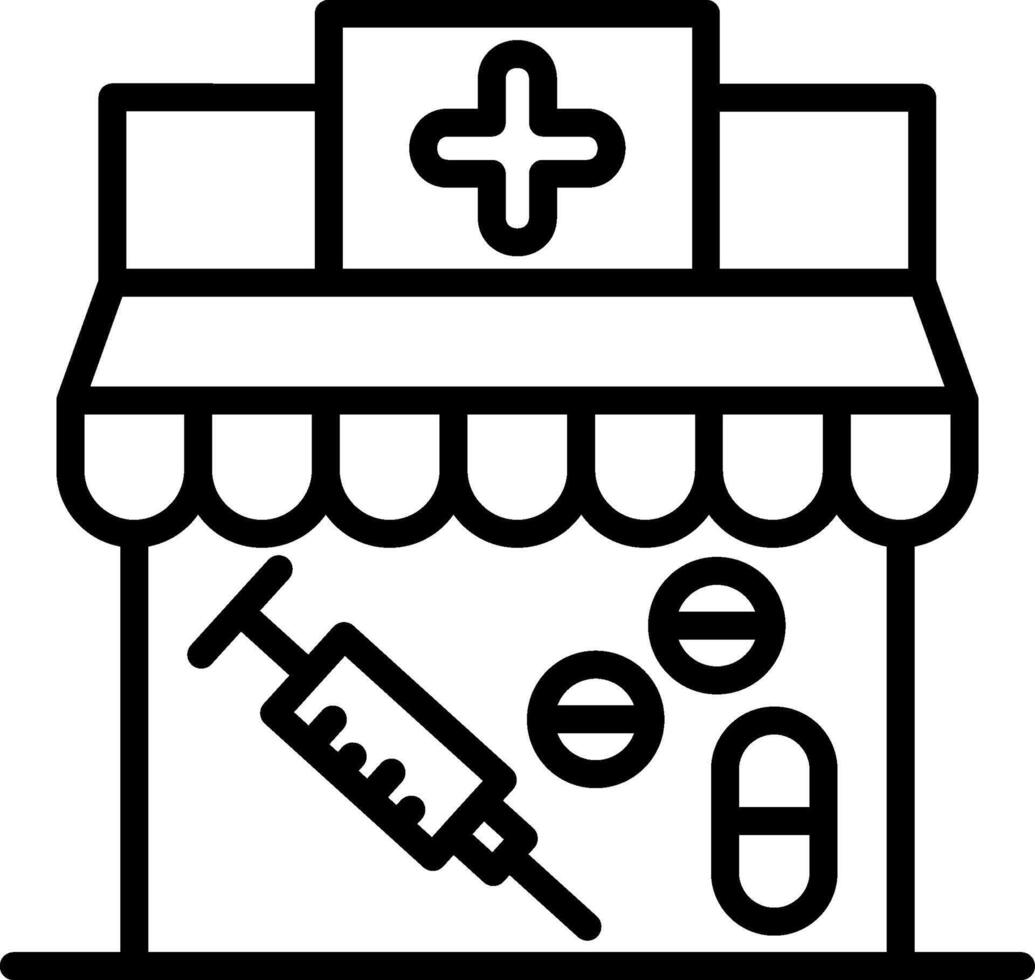 Shop Line Icon Design vector