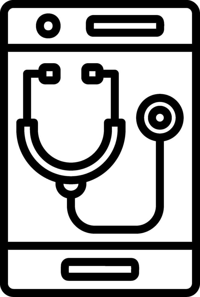 Online Healthcare Line Icon Design vector
