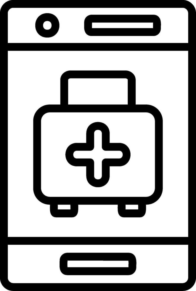 First Aid Kit Line Icon Design vector
