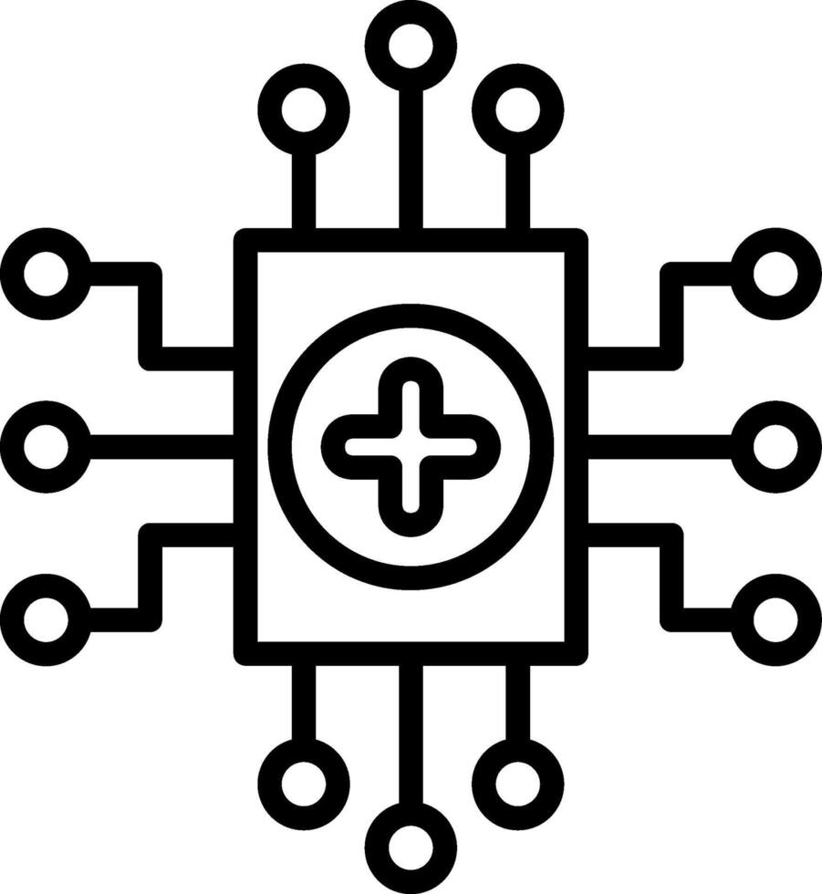 Tech Line Icon Design vector