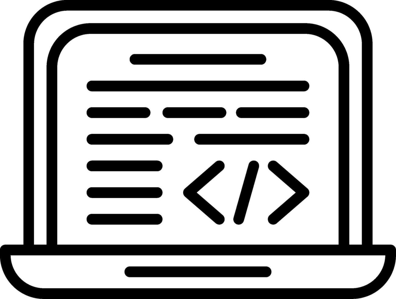 Coding Line Icon Design vector