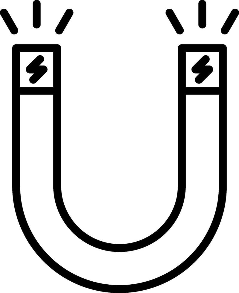 Magnetism Line Icon Design vector