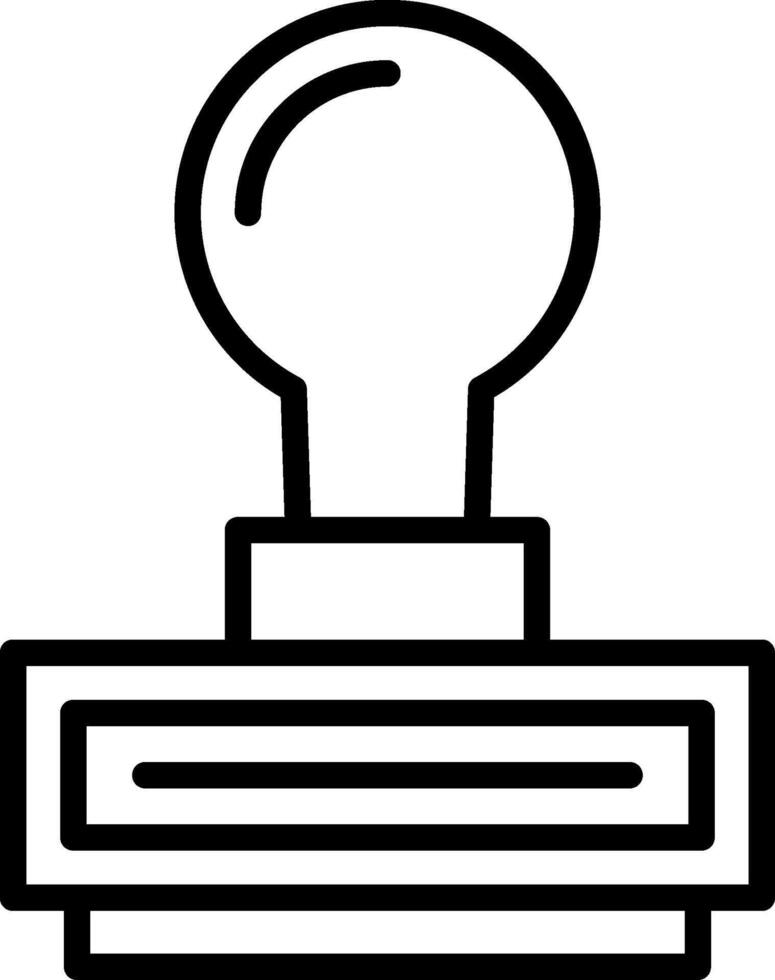 Stamp Line Icon Design vector