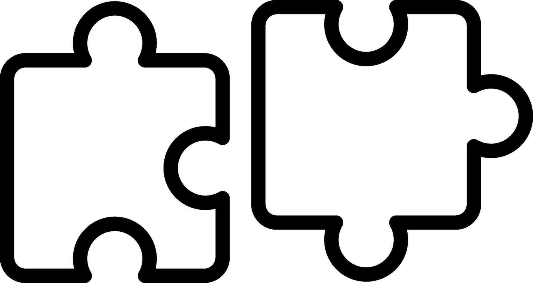 Puzzle Line Icon Design vector