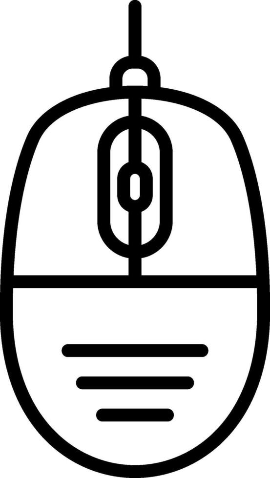 Computer Mouse Line Icon Design vector