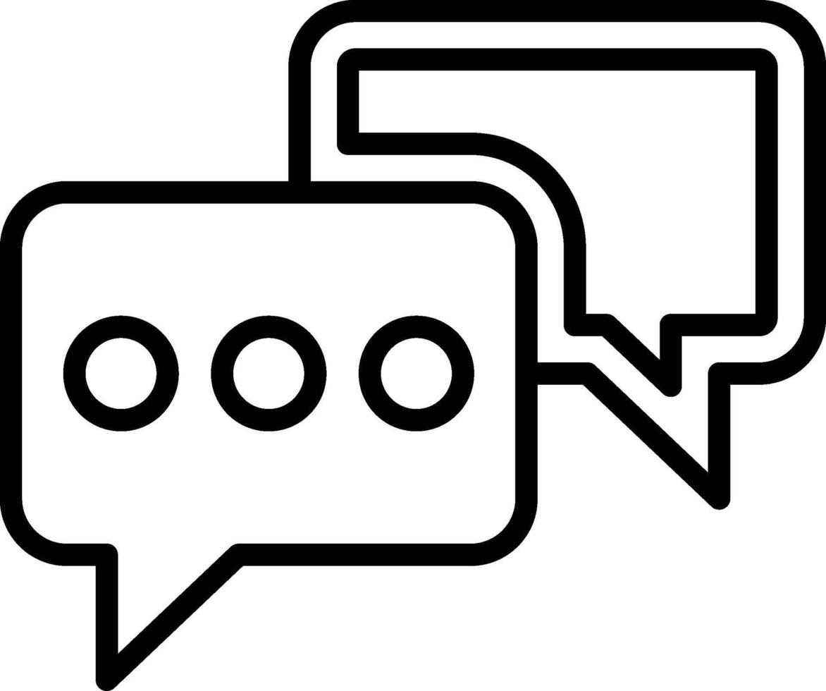 Chat Bubble Line Icon Design vector