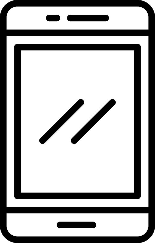 Mobile Phone Line Icon Design vector