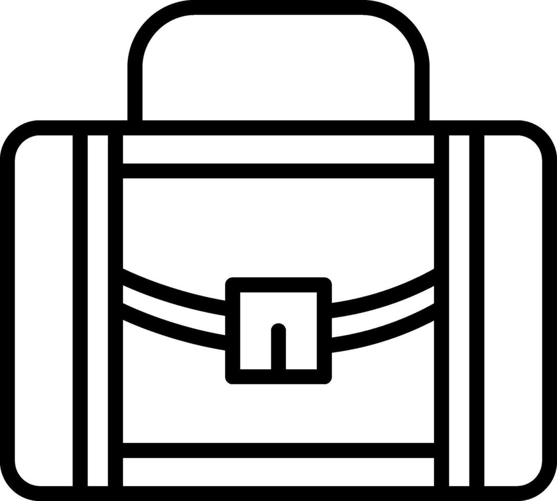 Suitcase Line Icon Design vector