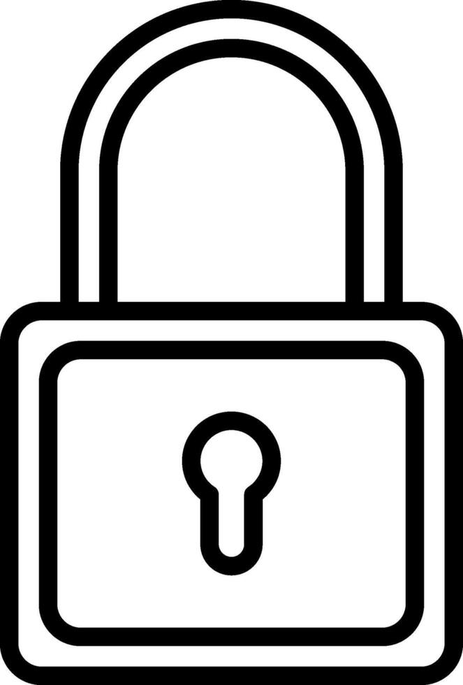 Lock Line Icon Design vector