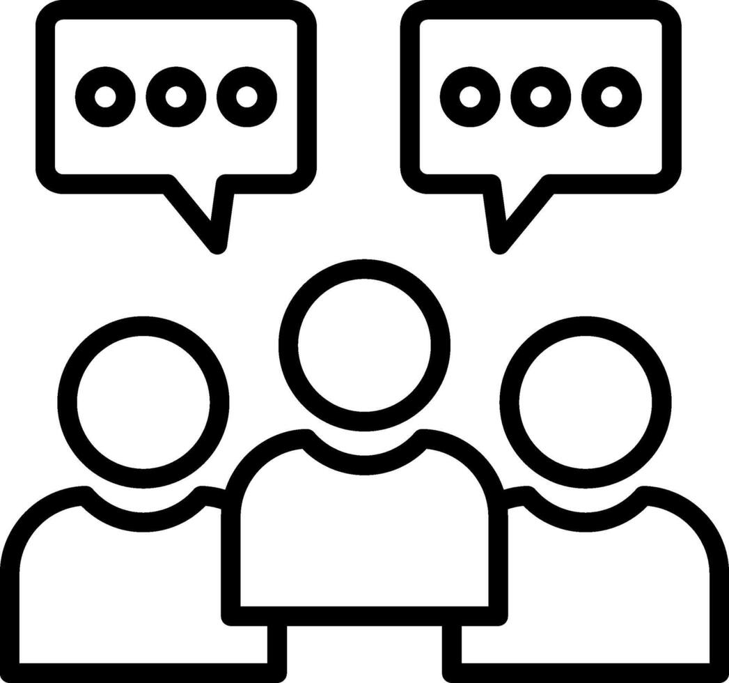 Public Community Line Icon Design vector
