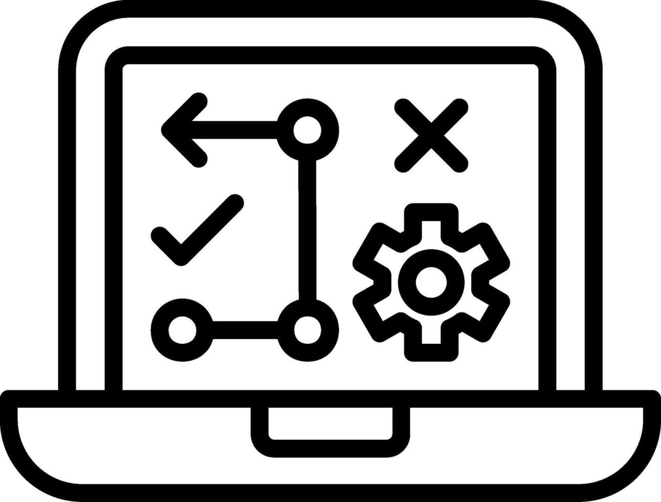 Strategic Planning Line Icon Design vector
