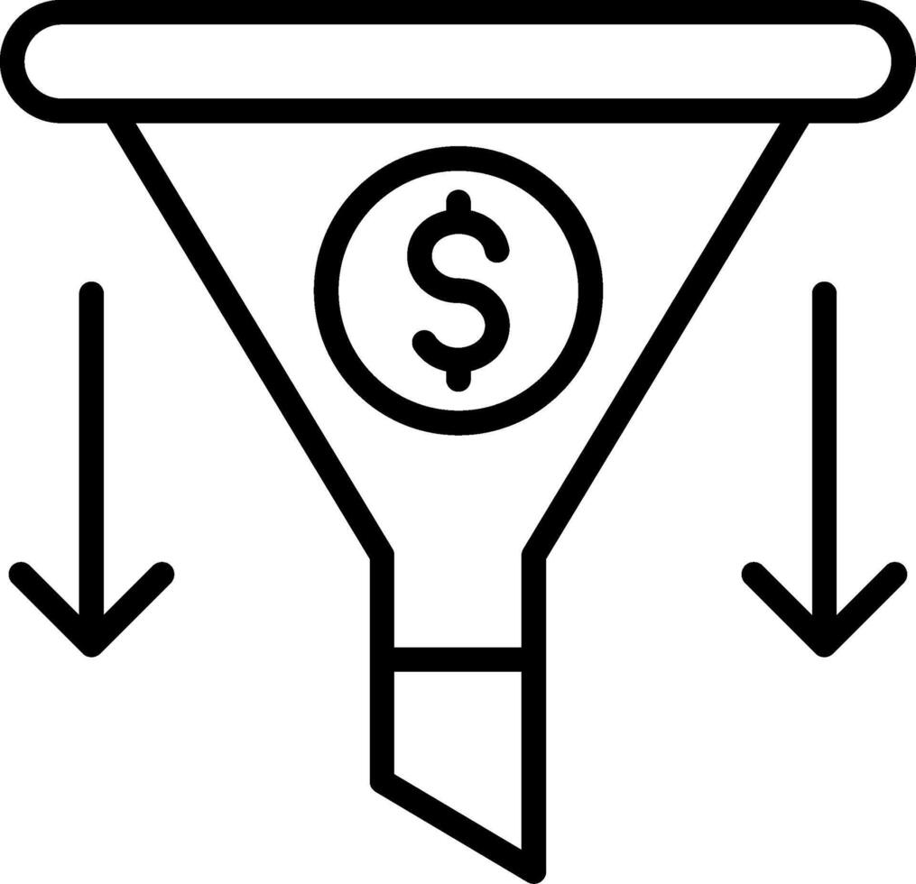 Economy Filtration Line Icon Design vector
