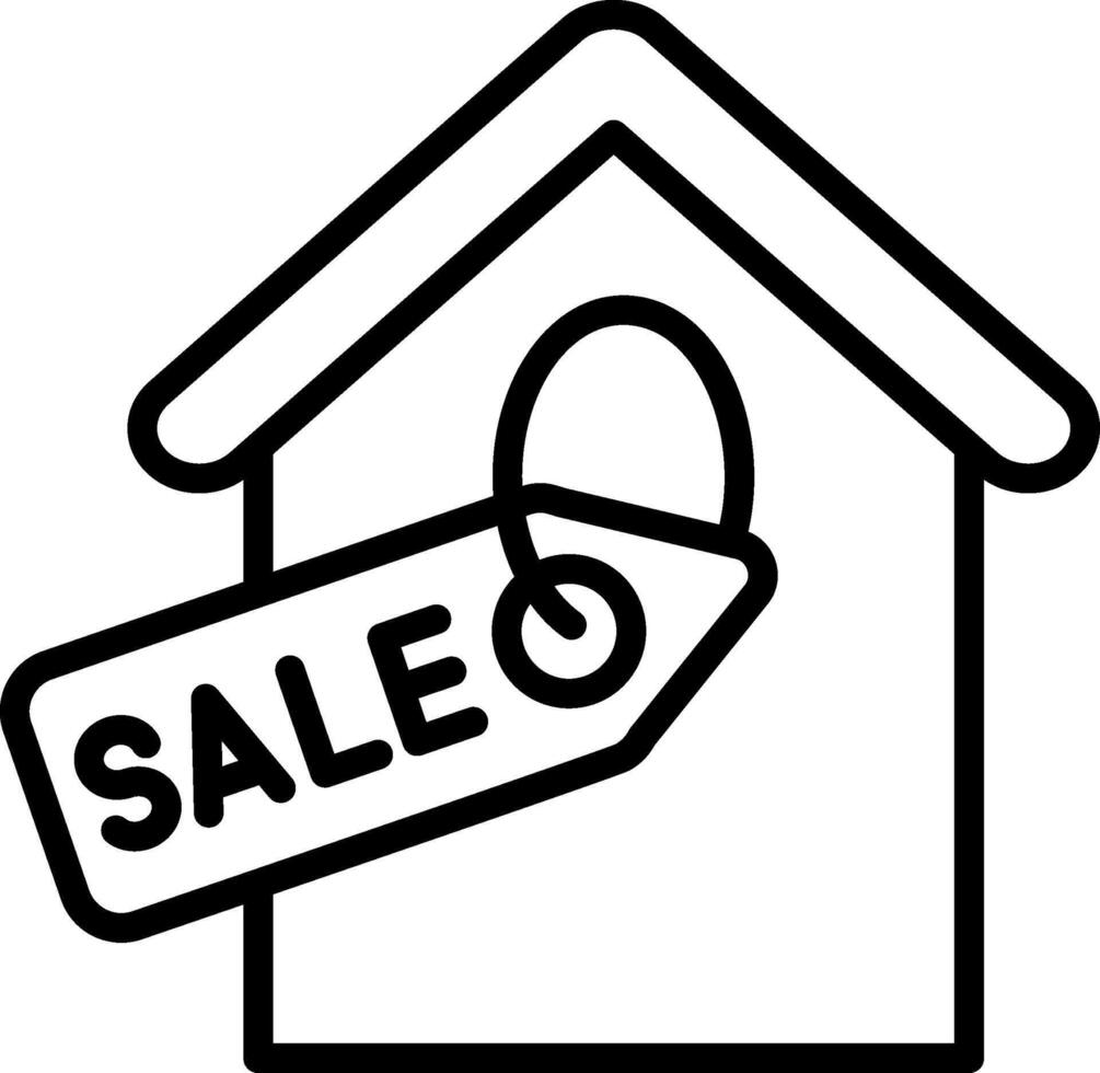 Property Sale Line Icon Design vector