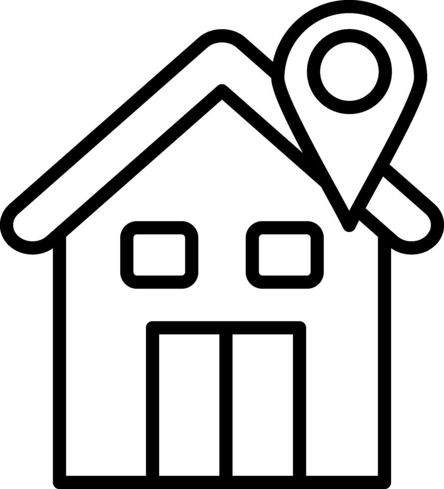 Location Line Icon Design vector