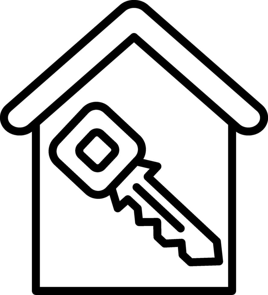 Key Line Icon Design vector