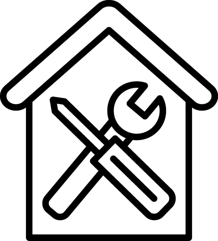 Home Repair Line Icon Design vector