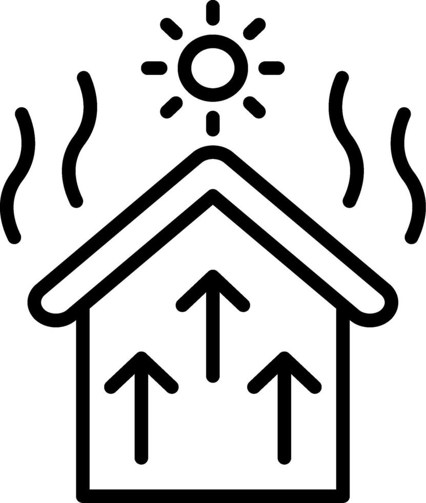 Thermal Insulation Line Icon Design vector