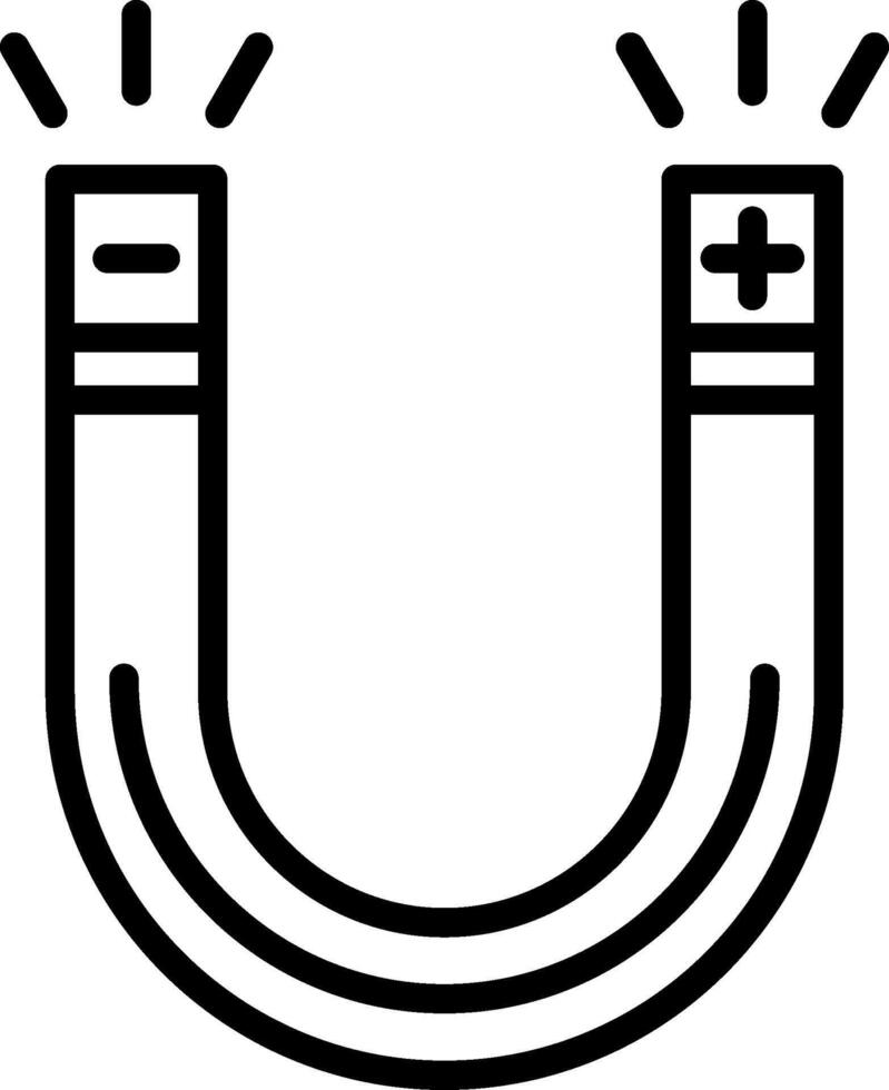 Magnet Line Icon Design vector