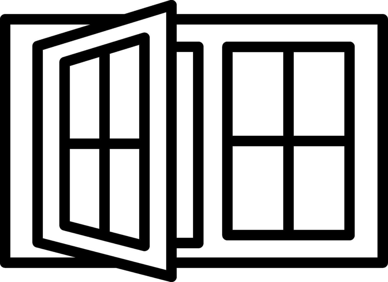 Window Case Line Icon Design vector