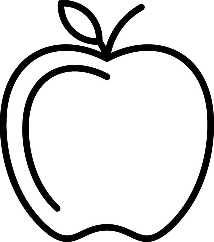 Apple Line Icon Design vector