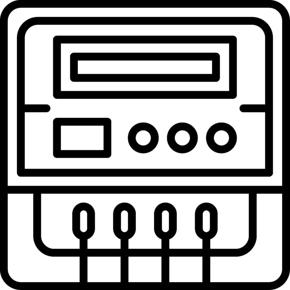 Meter Line Icon Design vector