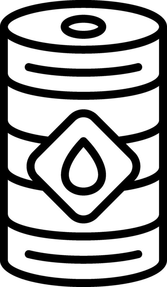Oil Barrel Line Icon Design vector