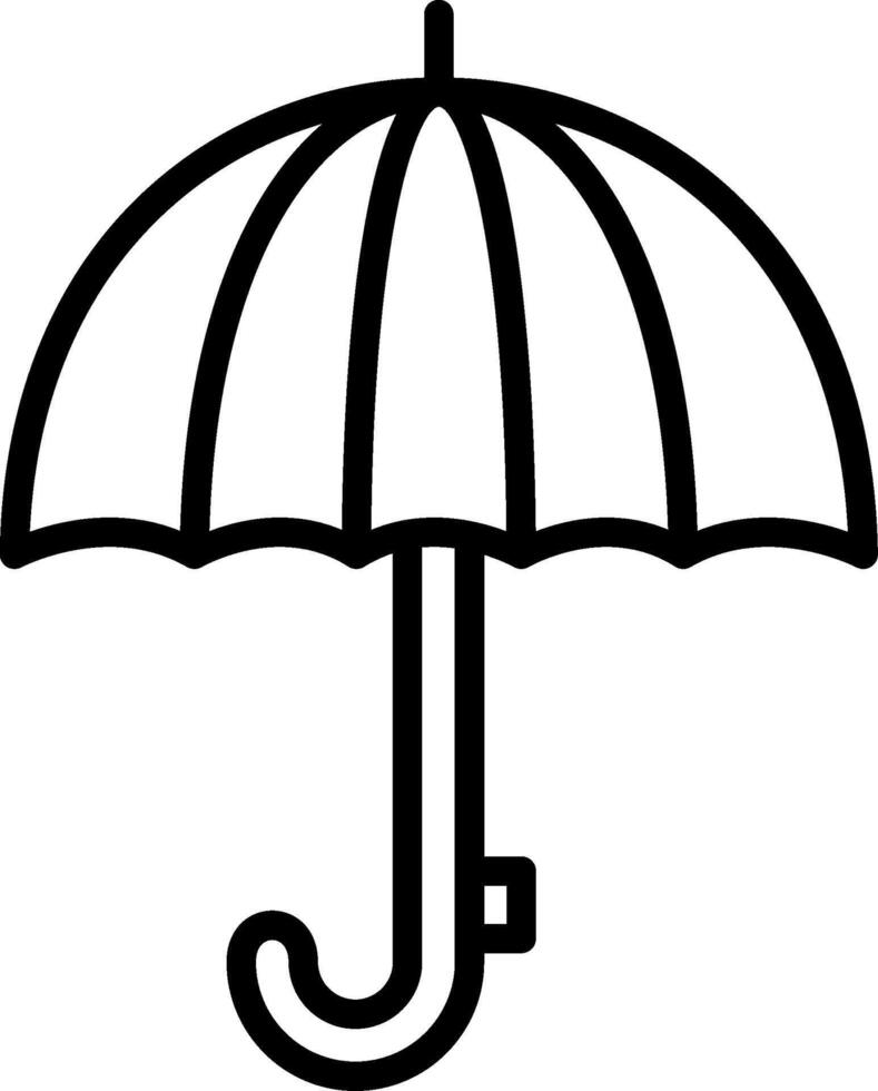 Umbrella Line Icon Design vector