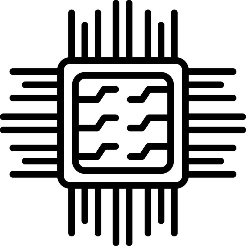 Chip Line Icon Design vector