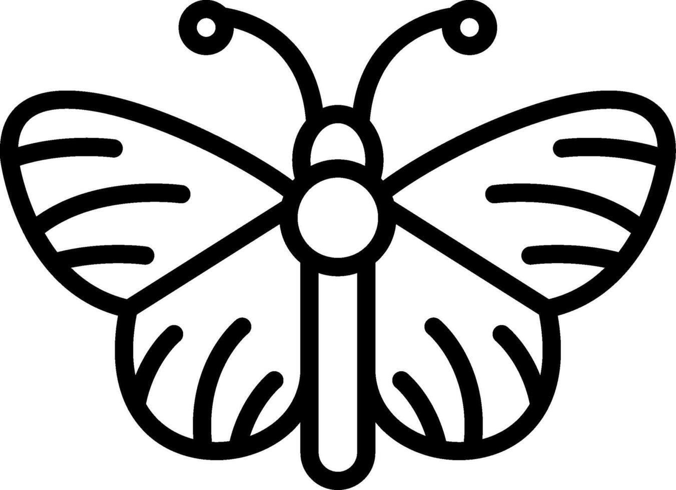 Butterfly Line Icon Design vector