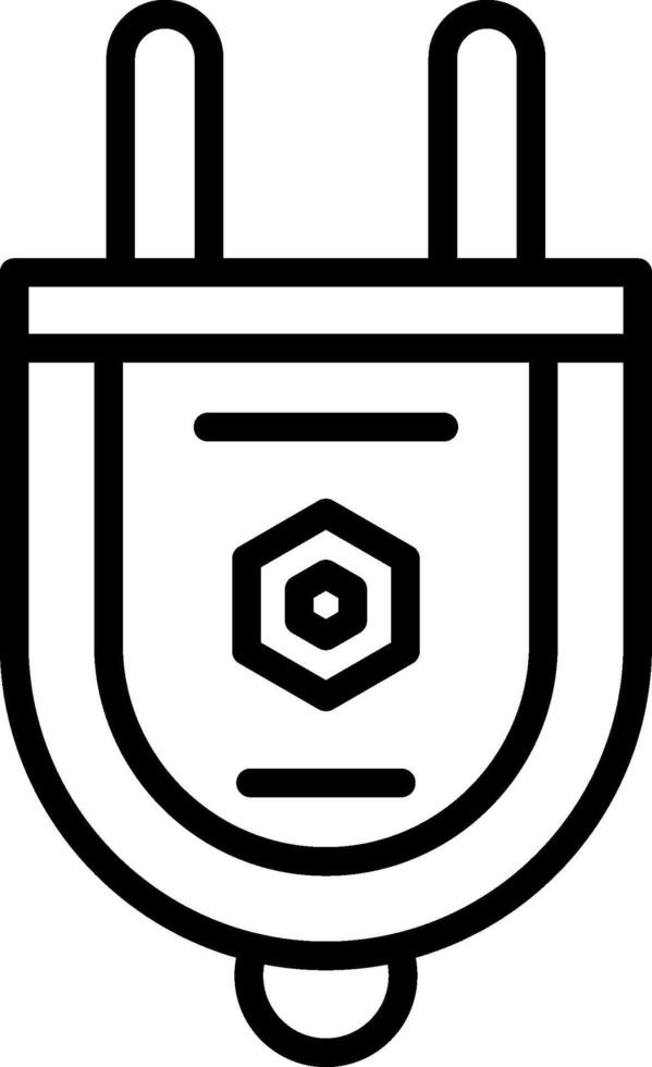 Plug Line Icon Design vector